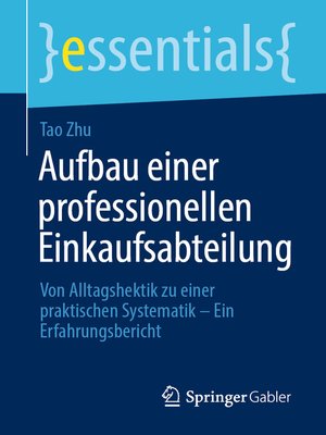 cover image of Aufbau einer professionellen Einkaufsabteilung